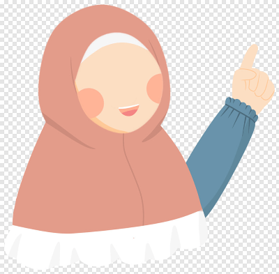 Foundation level (week 22) 16 gambar transparent cute hijab girl is pointing up gesture with hand 41400