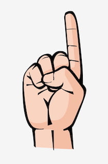 Foundation level (Week 4) 5 pngtree raise the index finger gesture illustration image 1413424 1