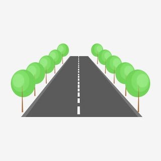 Foundation Level (Week 2) 19 pngtree straight road small tree illustration image 1457436